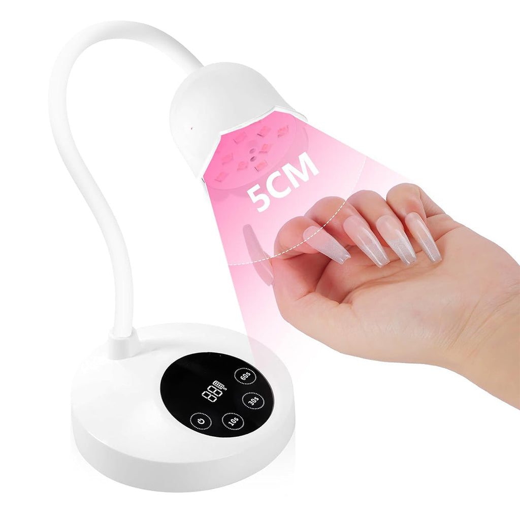 Best Mini UV Nail Lamp 10W Rechargeable Gel Lamp Nail Polish Dryer Machine with Auto Sensor & 4 Timer
