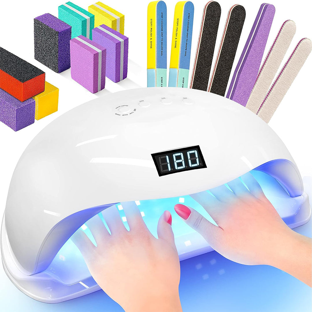 Professional UV Gel Nail Dryer Machine 288W Desk Lamp for Nail Tech with 4 Timers Setting for Home DIY