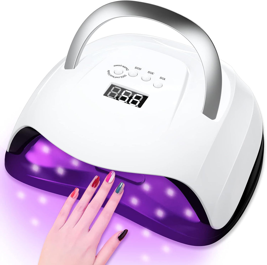 Gel Manicure Table Lamp Led Light 168 Watt for Nail Art UV Curing Light for Nails with 4 Timers Setting & Auto Sensor