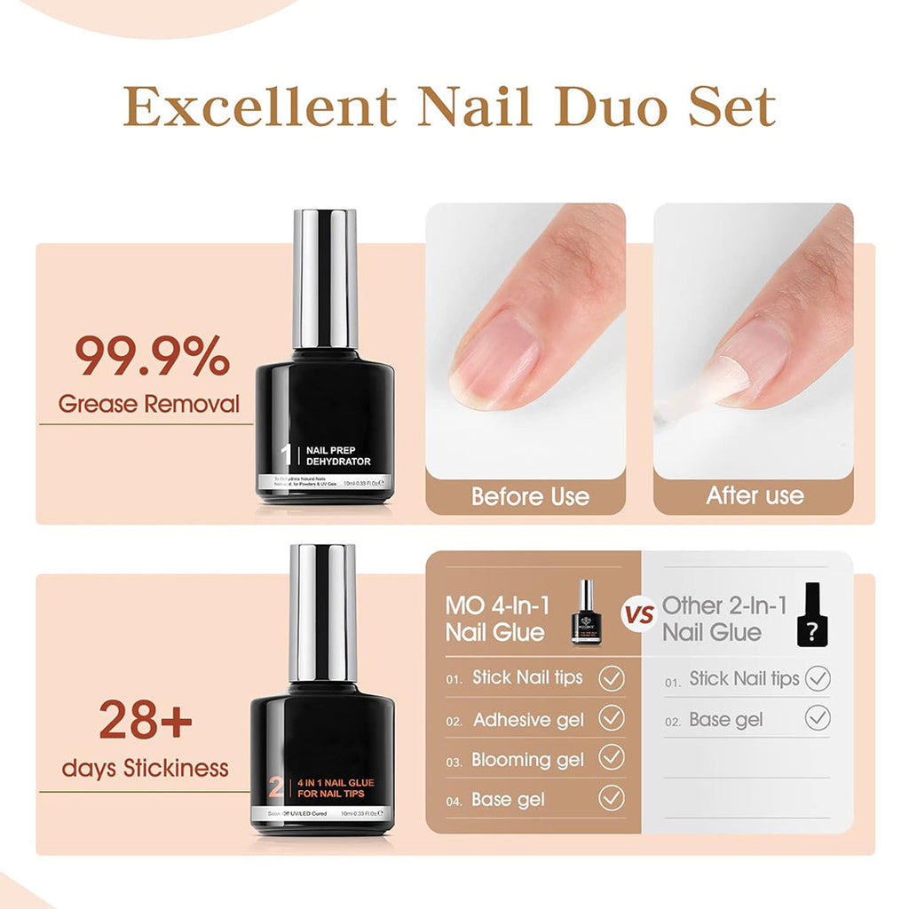 The Best Nail Glue 4 in 1, Gel Glue For Press On Nails, Best Nail Glue That Lasts For Weeks