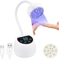 36W Mini Cordless Best UV LED Light for Nails, Best Gel Polish Dryer with Auto Sensor and Gooseneck