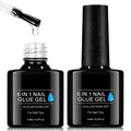 Best Super Glue  6 in 1 For Fake Nails, Salon Nail Glue 2PCS For Nail Tips, Uv Glue For Nails