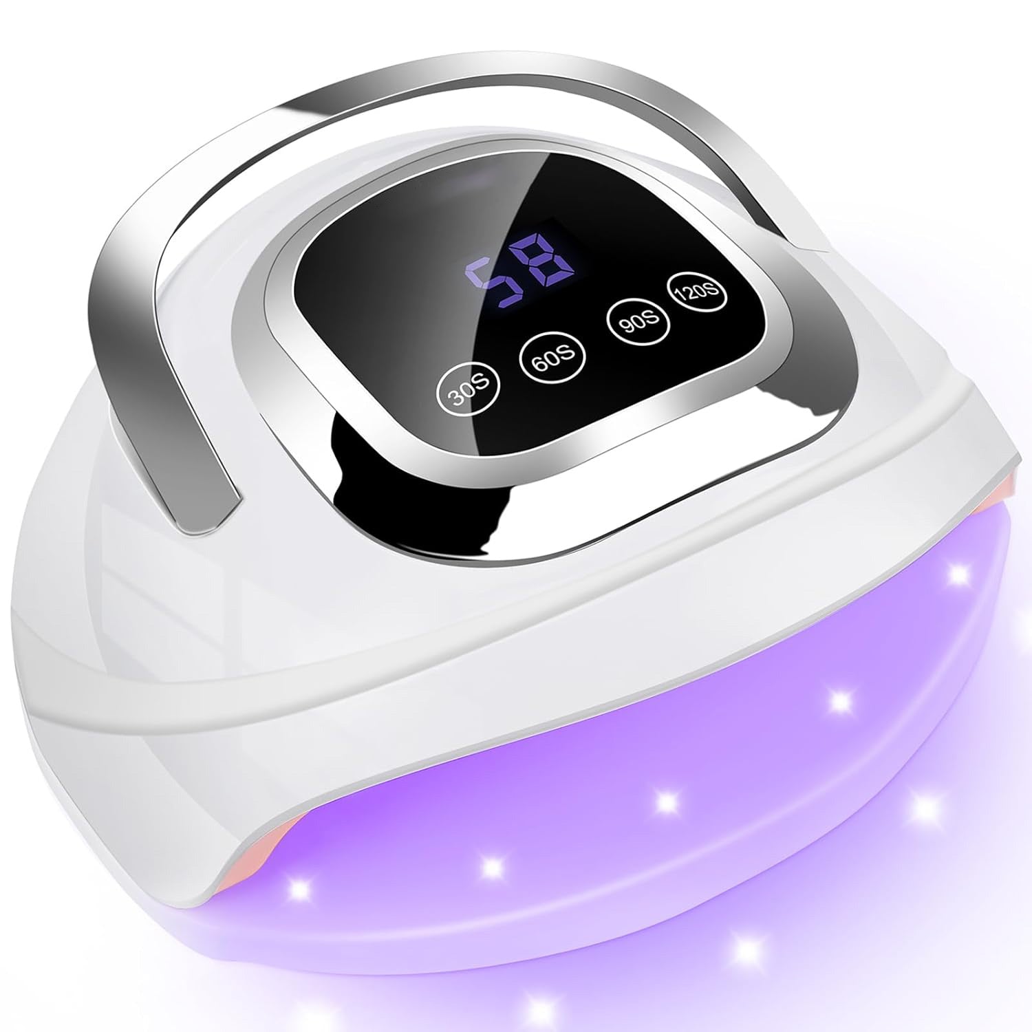 Gel Nail Lamp Professional 268W LED Manicure Lamp with 60pcs Beads Finger Nail Dryer at Home