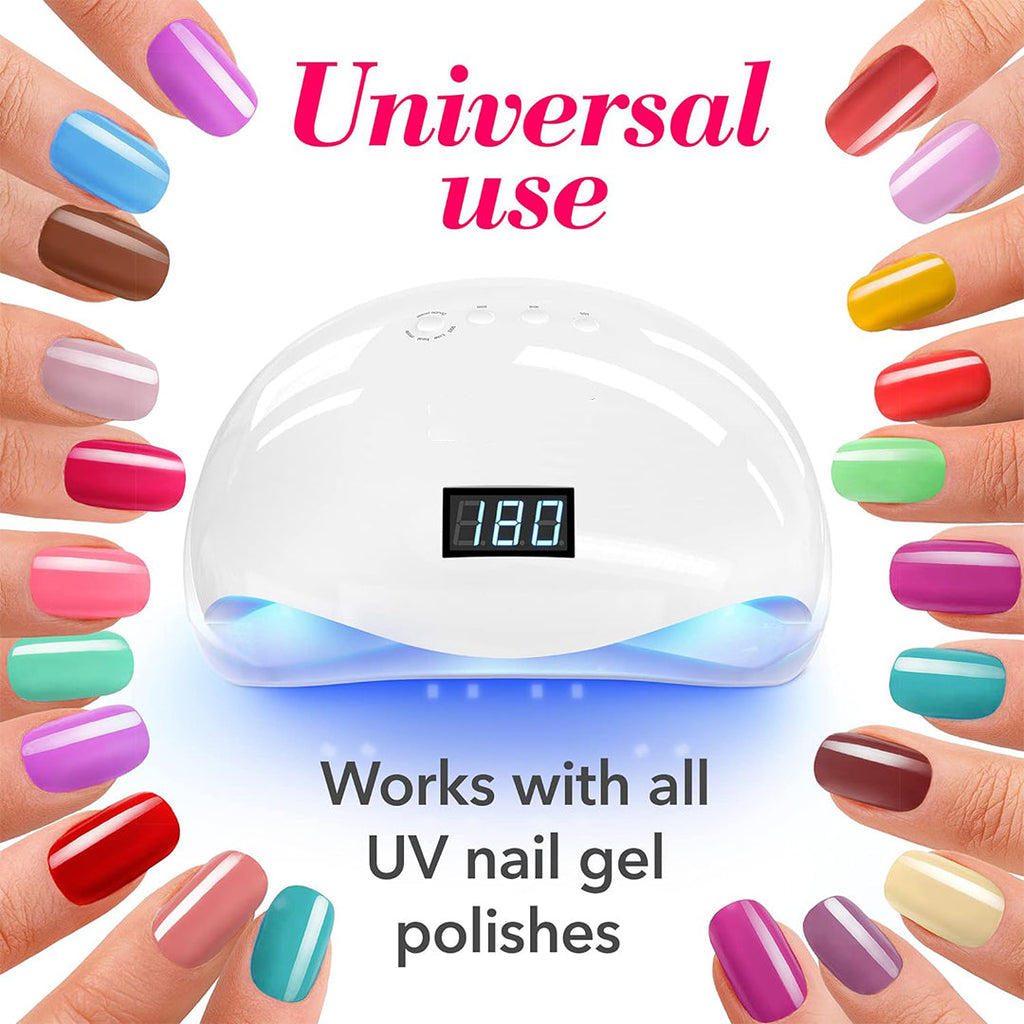 Professional UV Gel Nail Dryer Machine 288W Desk Lamp for Nail Tech with 4 Timers Setting for Home DIY