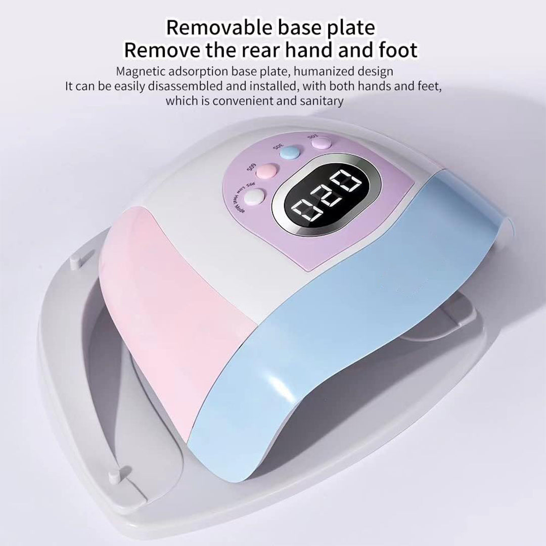 Nail Dryer Machine for Regular Polish 220W LED UV Curing Lamp with 45 Beads Nail Light for Desk with  LCD Touch Display Screen