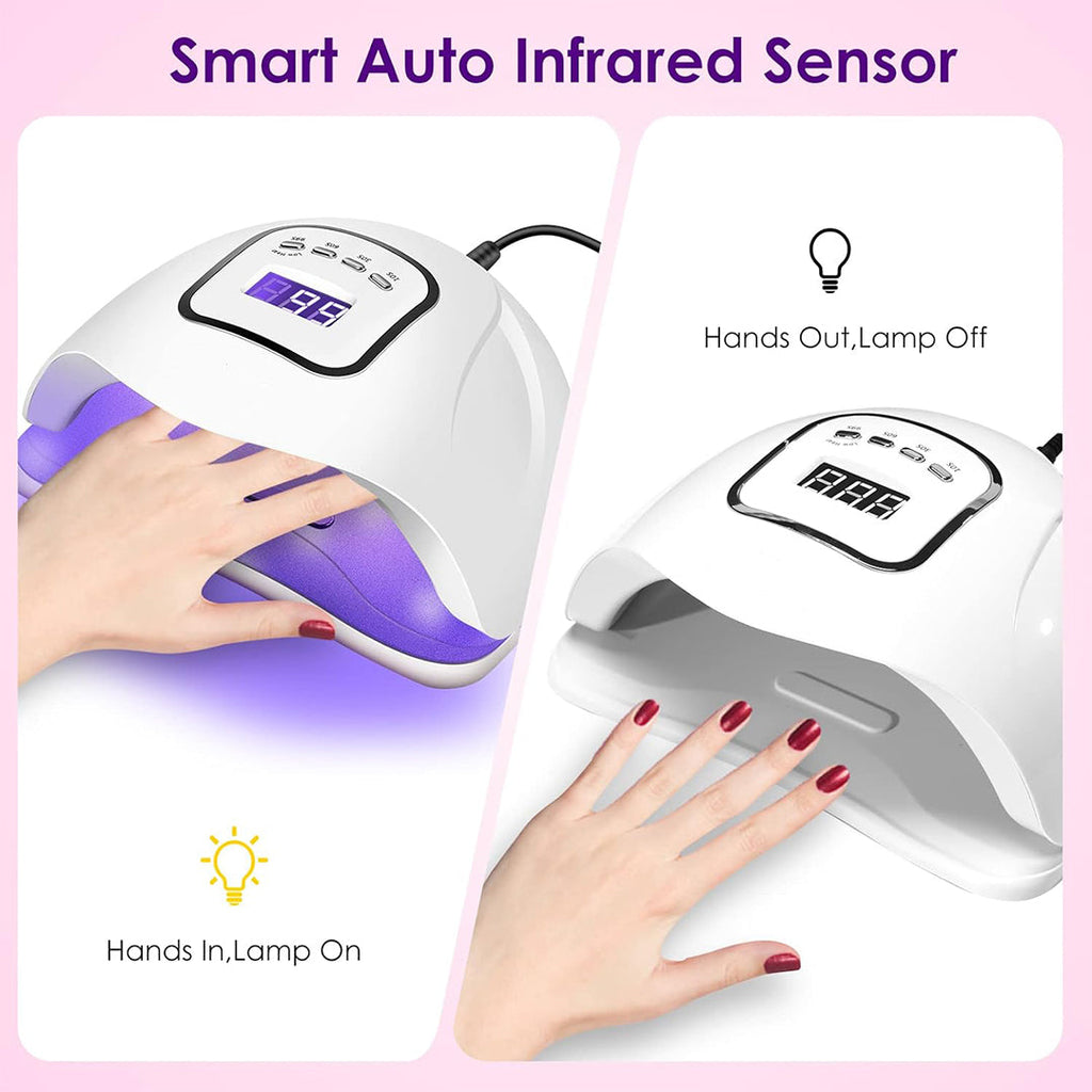 Best Gel Nail Lamp 150W, LED Nail Dryer for Gel Polish, Nail Desk Lamp  with 4 Timers, Best Professional Led Nail Lamp