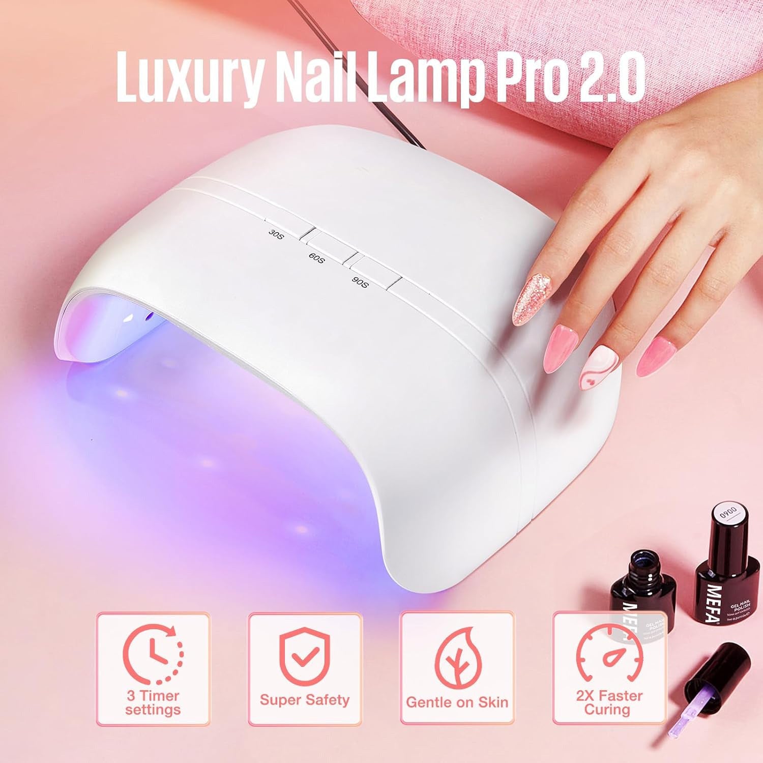 Best Regular Nail Polish Dryer for Gel Nail with 3 Timers, 72W Dryer for Gel Nail Polish Fast Curing