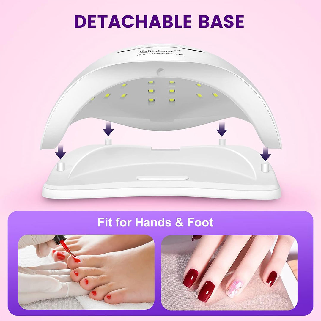 Best Gel Nail Lamp 150W, LED Nail Dryer for Gel Polish, Nail Desk Lamp  with 4 Timers, Best Professional Led Nail Lamp