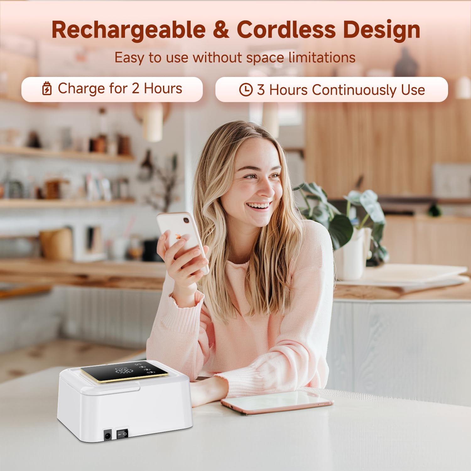 LED Nail Technician Desk Lamp 108W Salon UV Light with 36 Beads Curing Nail Lamp for Home DIY