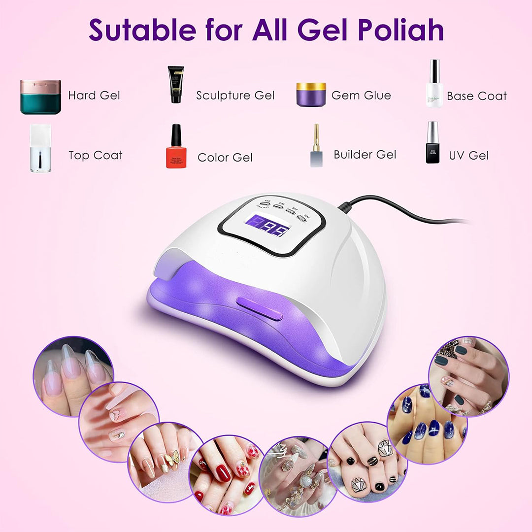 Best Gel Nail Lamp 150W, LED Nail Dryer for Gel Polish, Nail Desk Lamp  with 4 Timers, Best Professional Led Nail Lamp