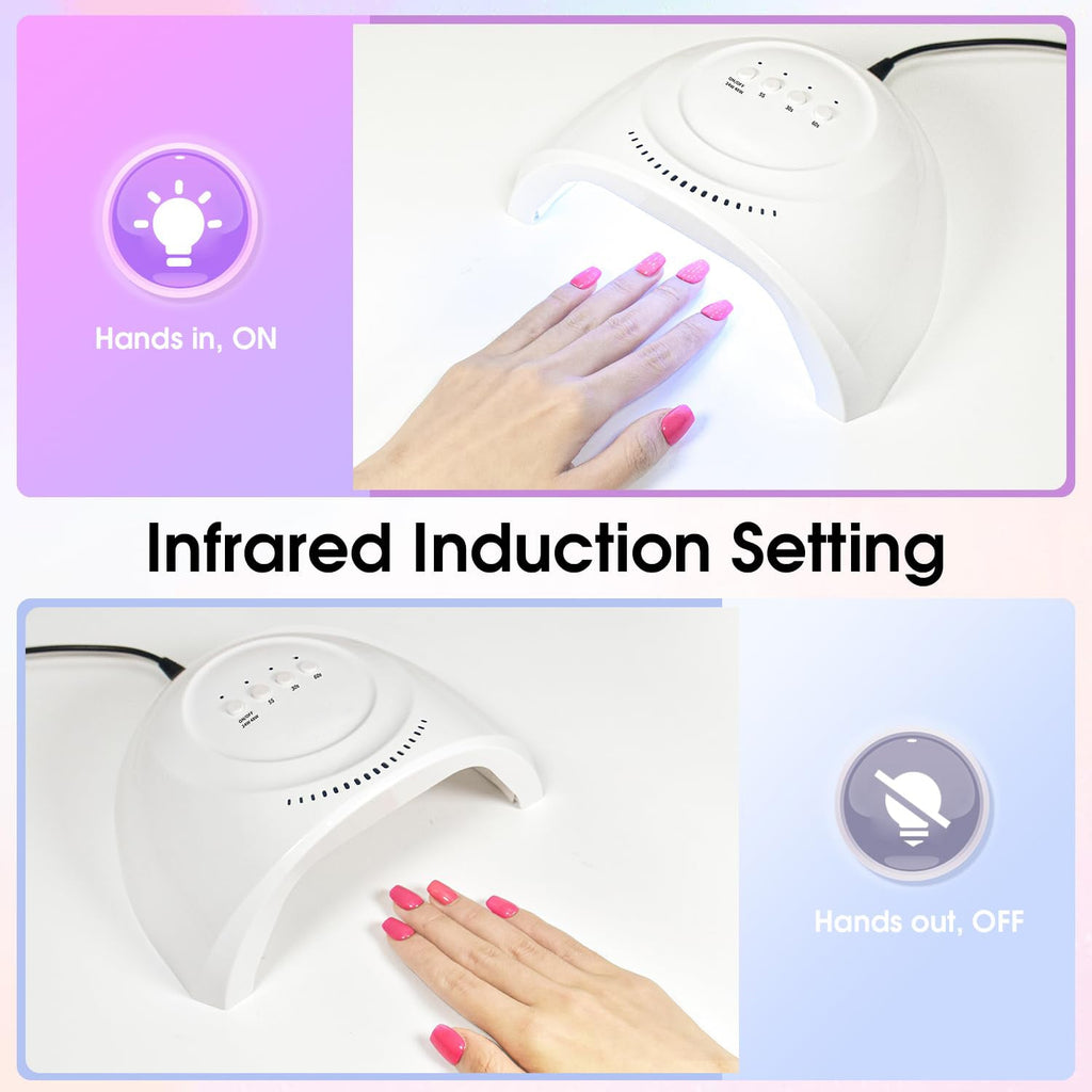 Best UV LED Lamp with 30 Light Beads for gel nails, salon gel nail lamp with Automatic Sensor