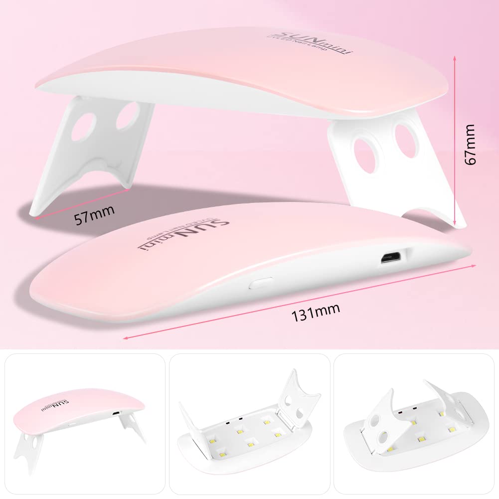 6W LED Curing Lamp for Nails Gel Nail Dryer with USB Curing Lamp Professional Nail Art Tool Accessory