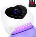 Cordless GelNail Light 72W Rechargeable Nail Dryer with 5 Timer Setting UV Gel Nails with Cute Heart Shape Large LCD Display