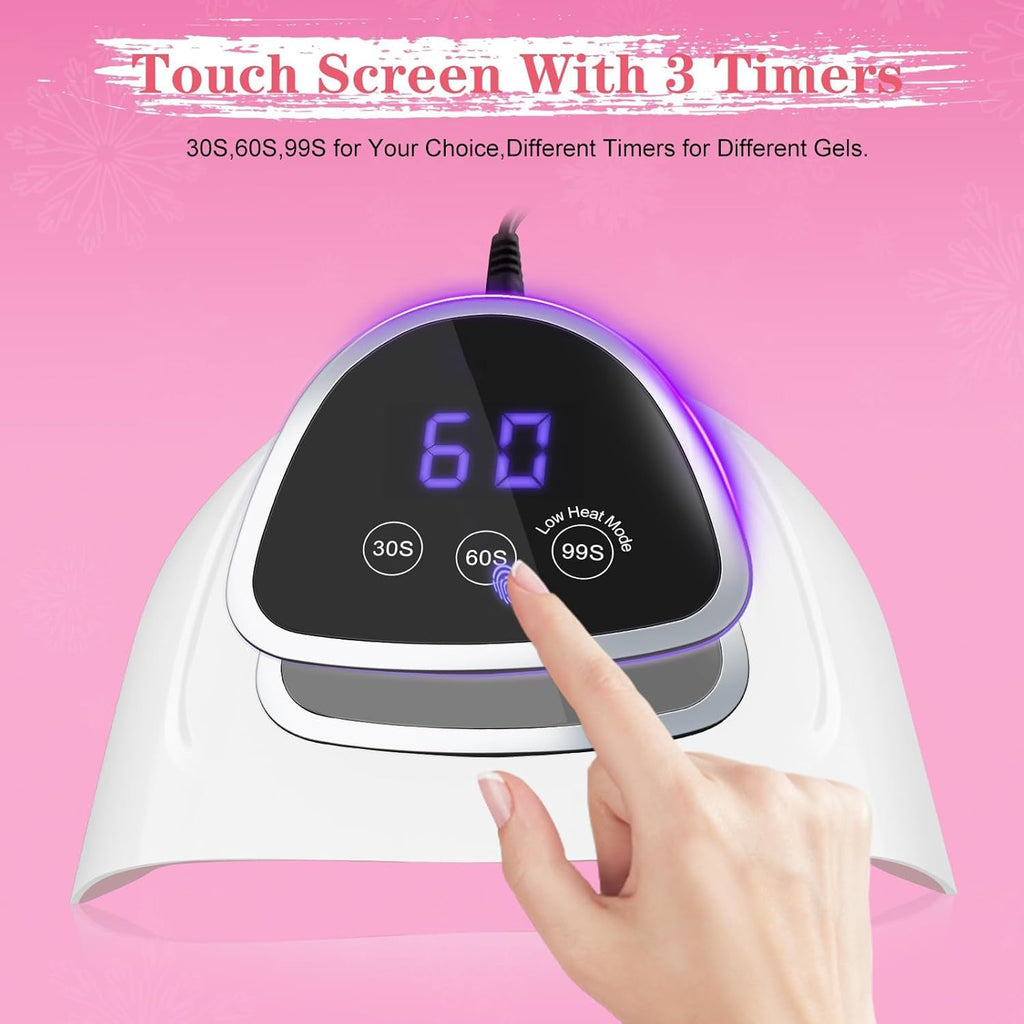 Best UV LED Gel Nail Lamp 72W for Gel Nails, Best LED Curing Lamp with 3Timer and Sensor for Solon and Nail DIY