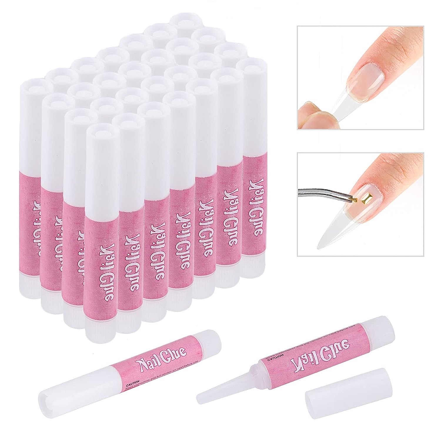 Nail Art Glue 30PCS For Nail Tips, 5 Second Nail Glue for Acrylic Nails, Long Lasting Nail Glue for DIY Nail Art, 2g/pc