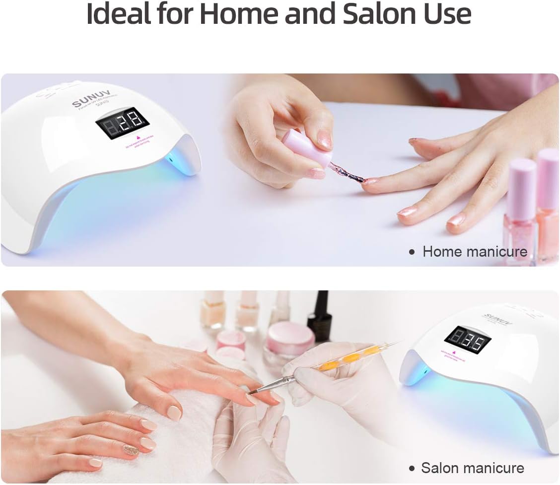LED Gel Lamp for Gel Nail Polish with Auto Sensor Gel Nail Dryer for Girls Women