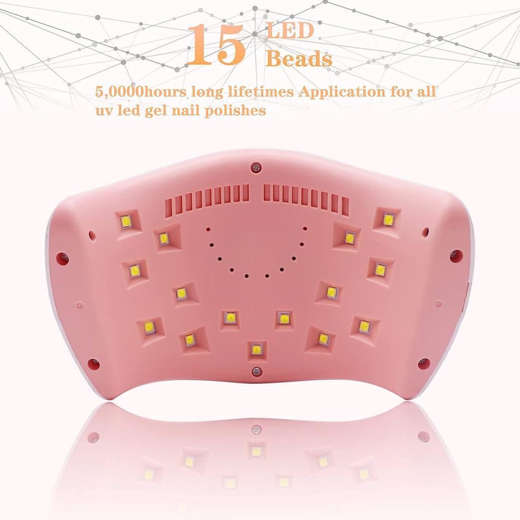 72w UV Gel Nails LED Nail Lamp with 3timers Gel Manicure Light for Gel Nail Polish Kit