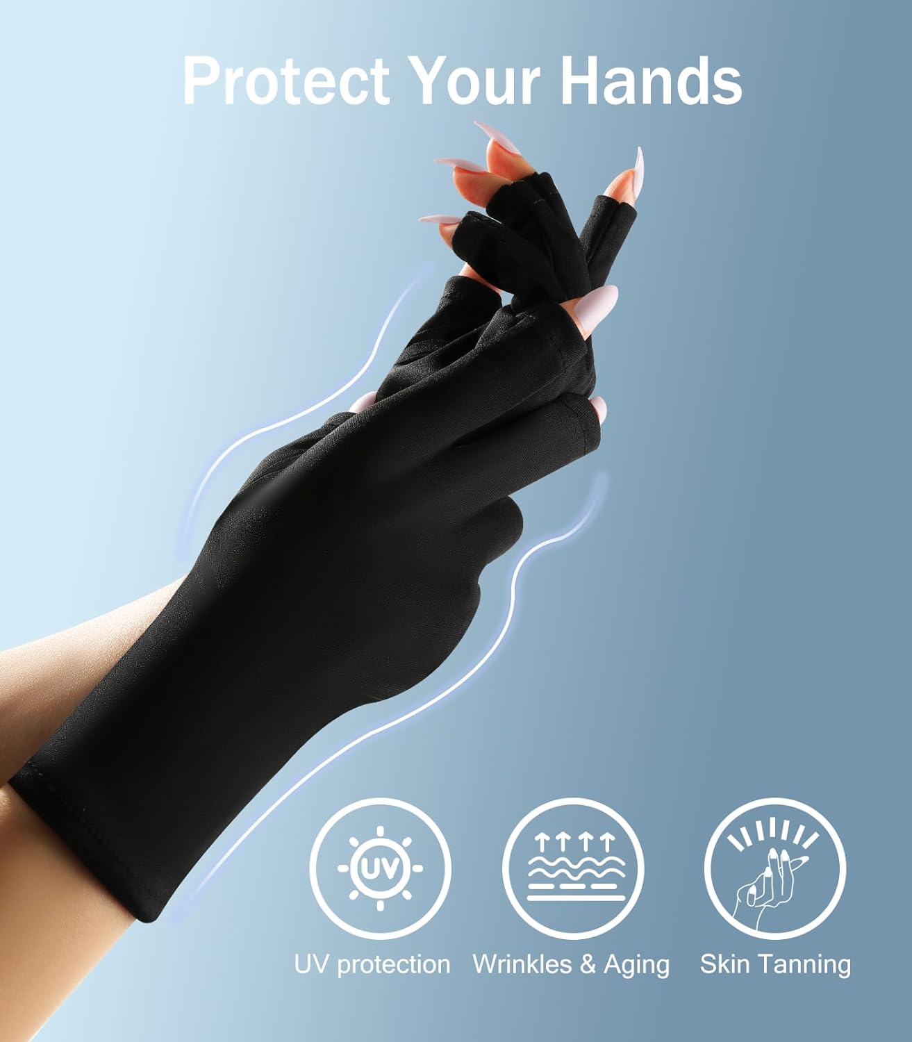 UV Light Lamp Nails 120W Nail Dryer with UV Gloves Kit for Gel Nails Gel Lamp Professional for Home