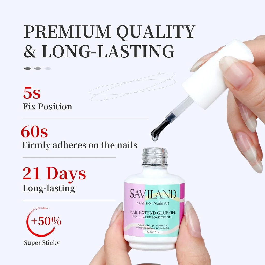 Extra Strong Nail Glue 15ML, Nail Glue Gel Uv for Press Ons, Cheap Nail Glue Long Lasting Nail Tips