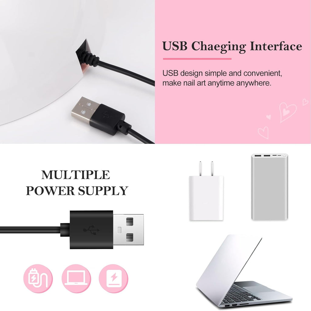 54W UV LED Gel Manicure with Automatic Sensor, Gel Nails Ultraviolet Light with 3 Timers