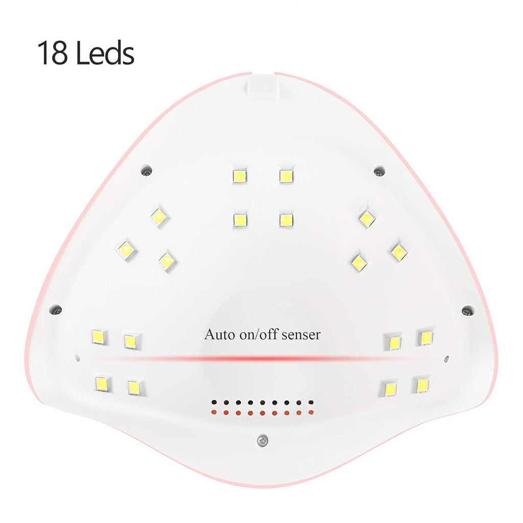 Nail Light 54W Portable Professional Curing Lamp for Gel Nails LED Light Lail Lamp