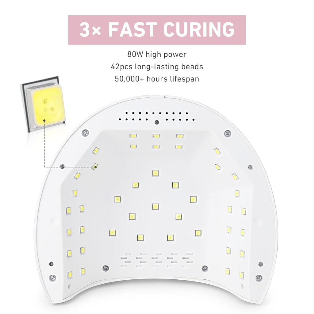 Professional Gel UV Nail Dryer Machine 80W LED Nail Dryer for Gel Polish with 4 Timers