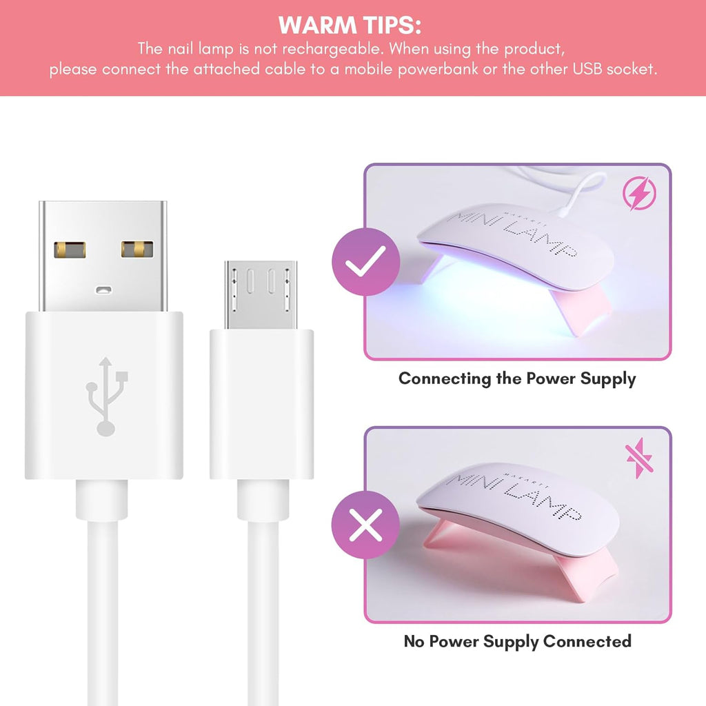 Gel Nail Machine 6W for Gel Nails Mini USB Portable Lamp Fast Drying Gel Polish Curing Nail Dryer Lamp