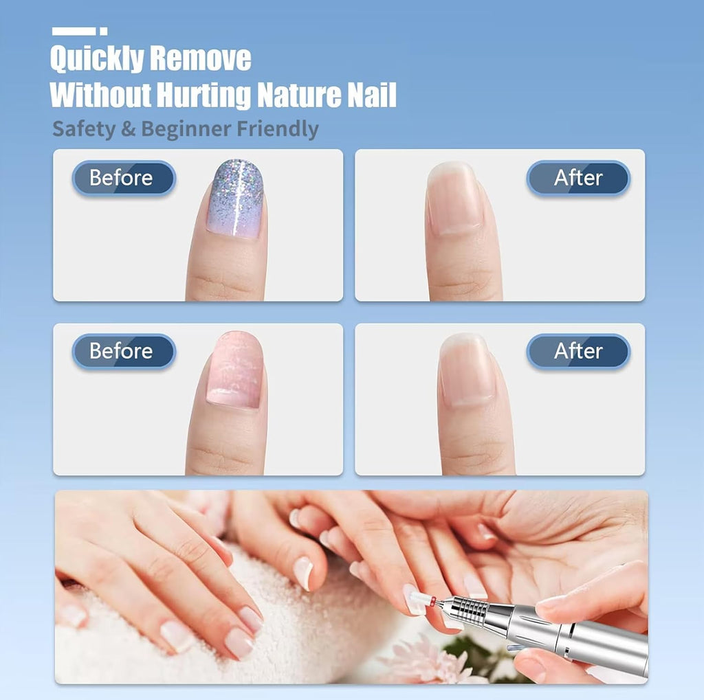 Electronic File For Nails 13PC Bits Set, Drill Bits for Nails, Safety Nail Drill Bits for Women Nails Tools