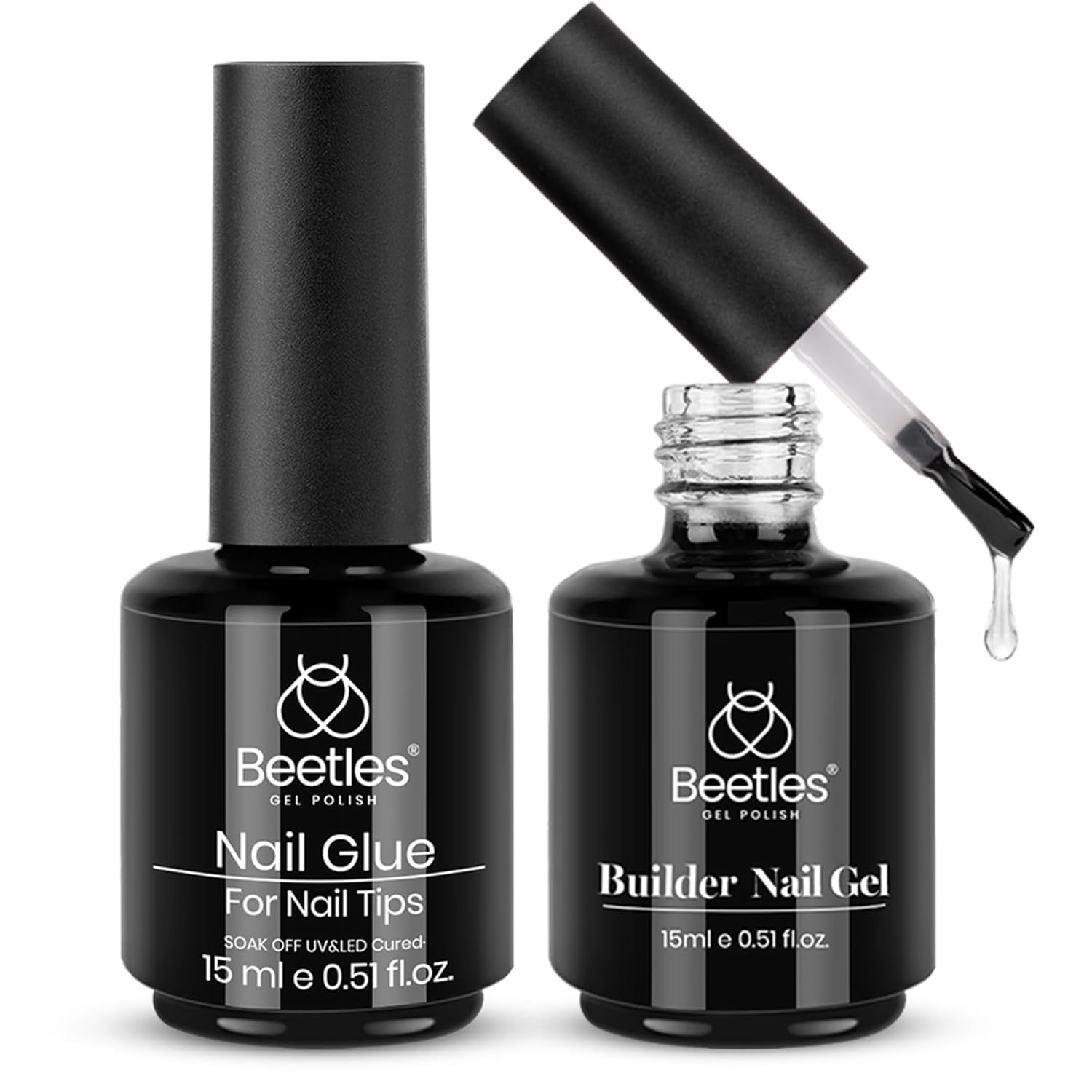 Best Professional Nail Glue For Acrylic Nails 5 In 1, Best Uv Gel Nail Glue for Nails Builder Extension, Solid Nail Gel Glue for Nail Tips
