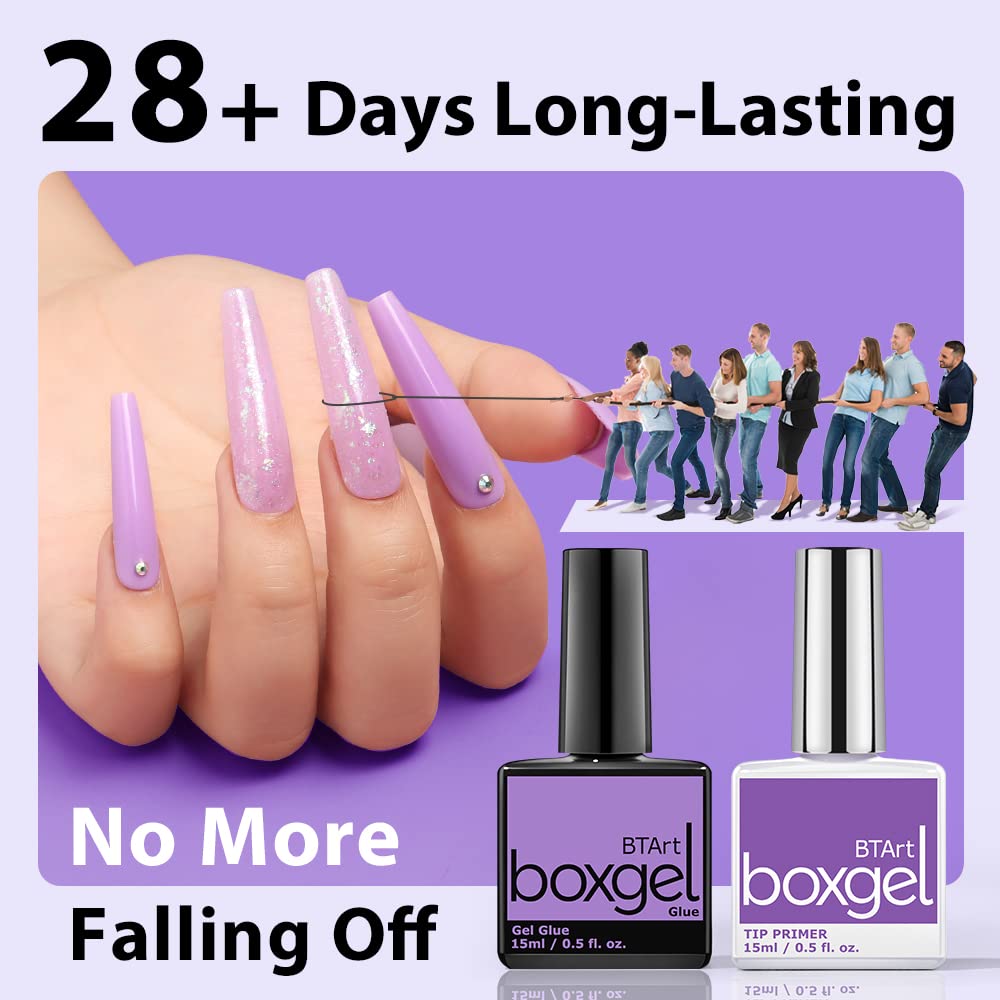 Best Cheap Nail Glue for Press On Nails, Best Glue For Nail Extensions 4 in 1 UV Nail Gel For Nail Tips