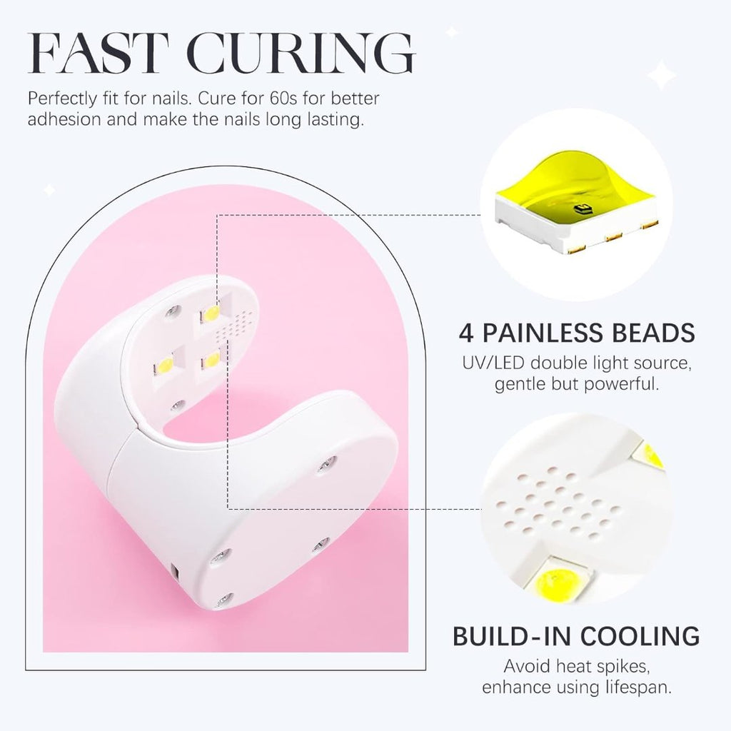 Mini Gelish Nail Dryer for Fake Nails Easy and Flash Lamp LED Nails For Nail Extension System