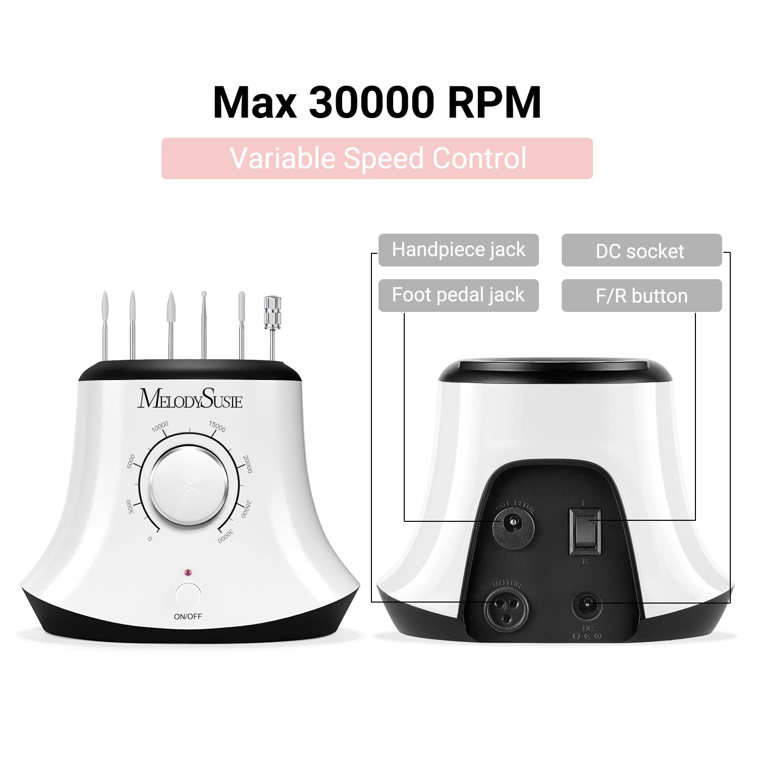 30000 RPM Professional Nail Drill Nearby, Electric Cuticle Remover for Shaping, Professional Nail Drill Kit