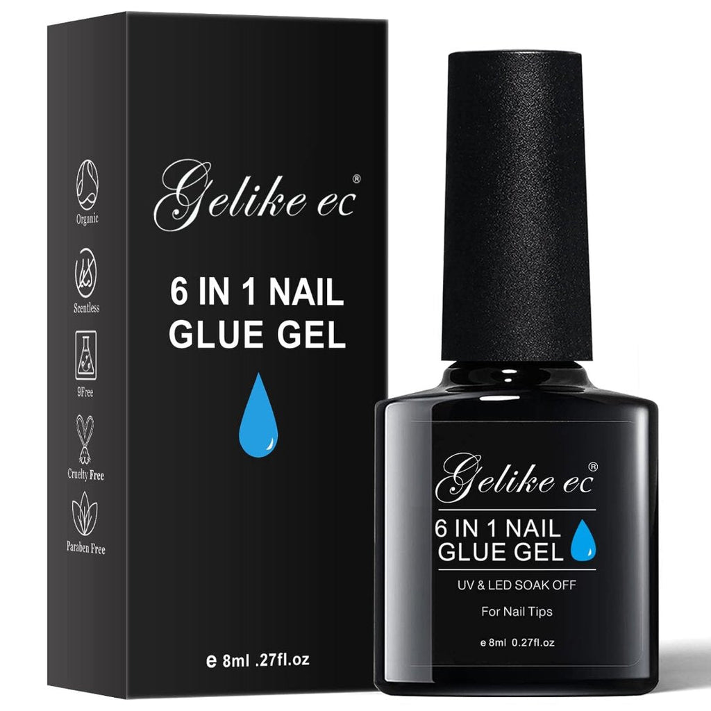 6 in 1 UV Best Glue on Acrylic Nails, False Glue on Nails for Acrylic Nails