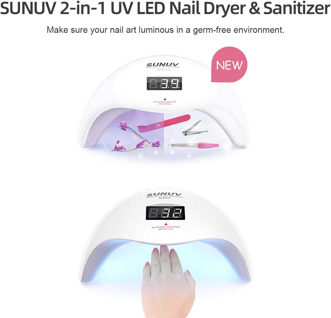 LED Gel Lamp for Gel Nail Polish with Auto Sensor Gel Nail Dryer for Girls Women