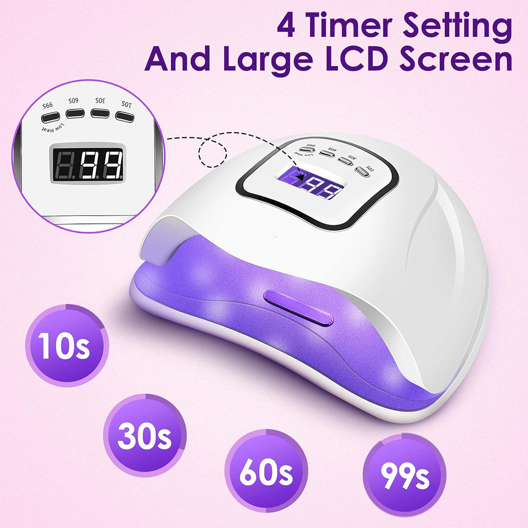 Best Gel Nail Lamp 150W, LED Nail Dryer for Gel Polish, Nail Desk Lamp  with 4 Timers, Best Professional Led Nail Lamp