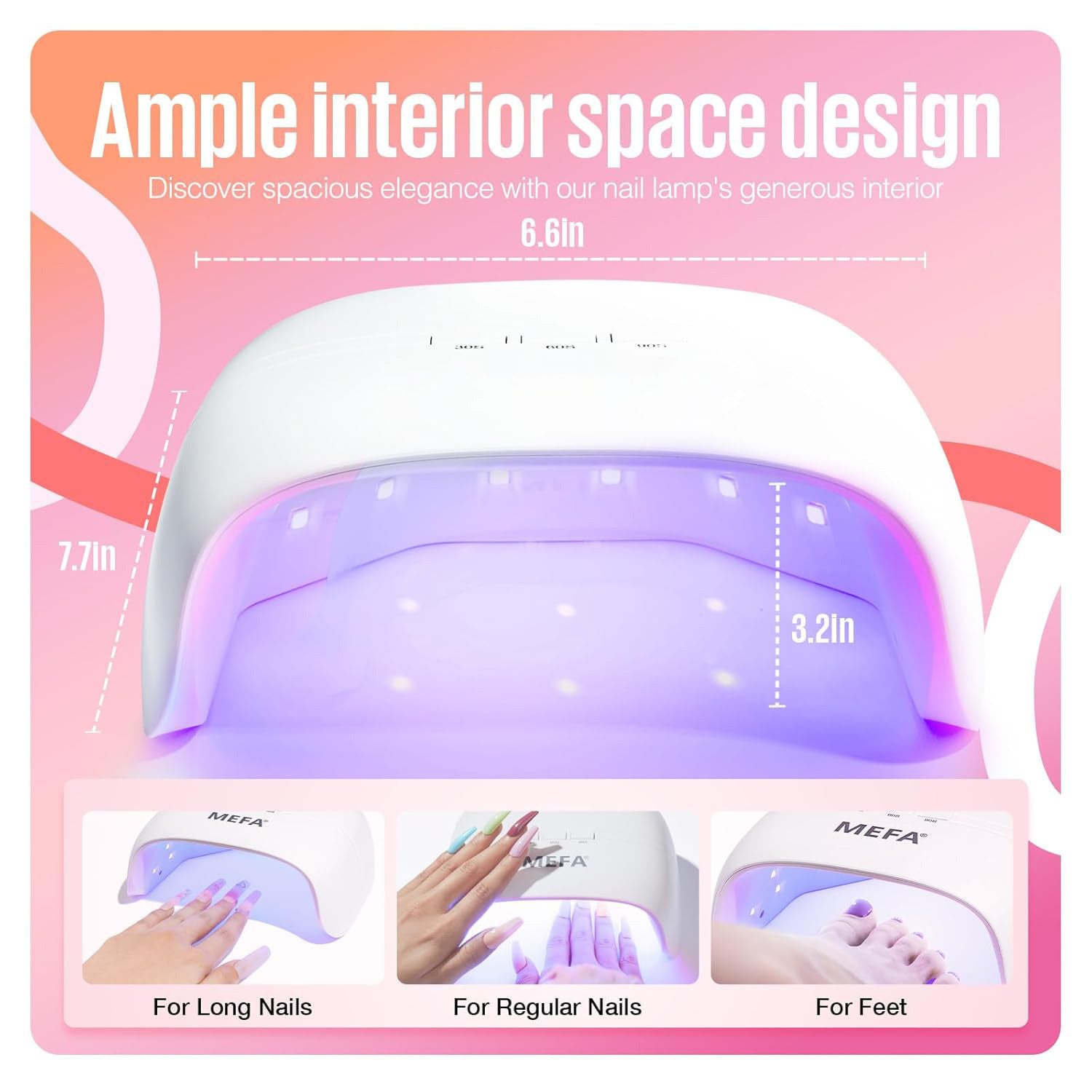 Best Regular Nail Polish Dryer for Gel Nail with 3 Timers, 72W Dryer for Gel Nail Polish Fast Curing