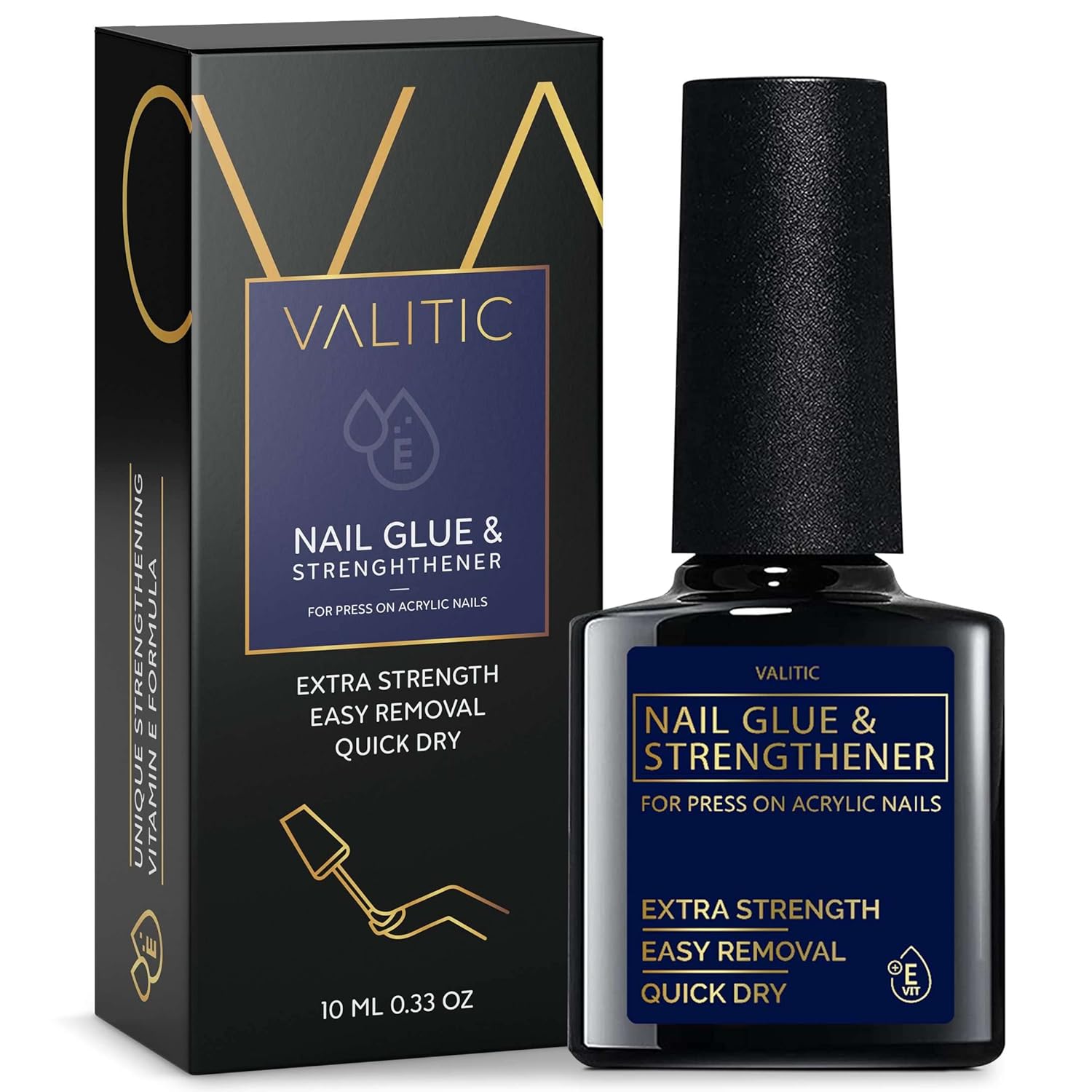 Gel Curing Glue for Long Lasting Nails, Gel Polish Nail Glue for False Nails, Professional Nail Glue for Acrylic Nails
