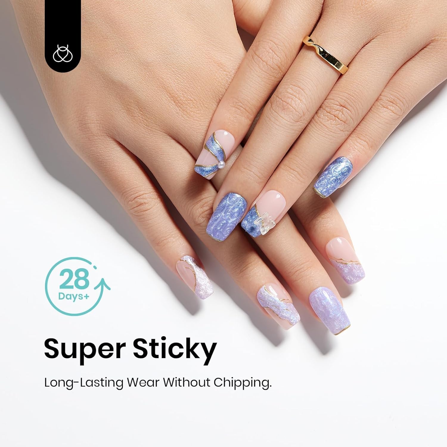 Gel Nail Glue 9 in 1 For Tips, Soft Gel Nail Glue 0.5 Fl Oz, Super Strong Brush in Static Nails Nail Glue