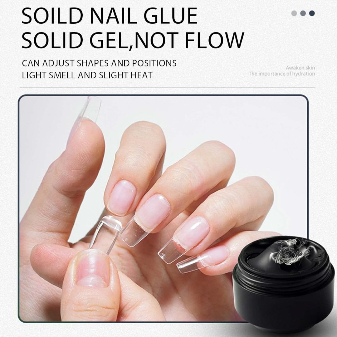 Nail Tips Glue Gel for Acrylic Nails, Best Nail Glue That Lasts for weeks Need UV/LED Lamp