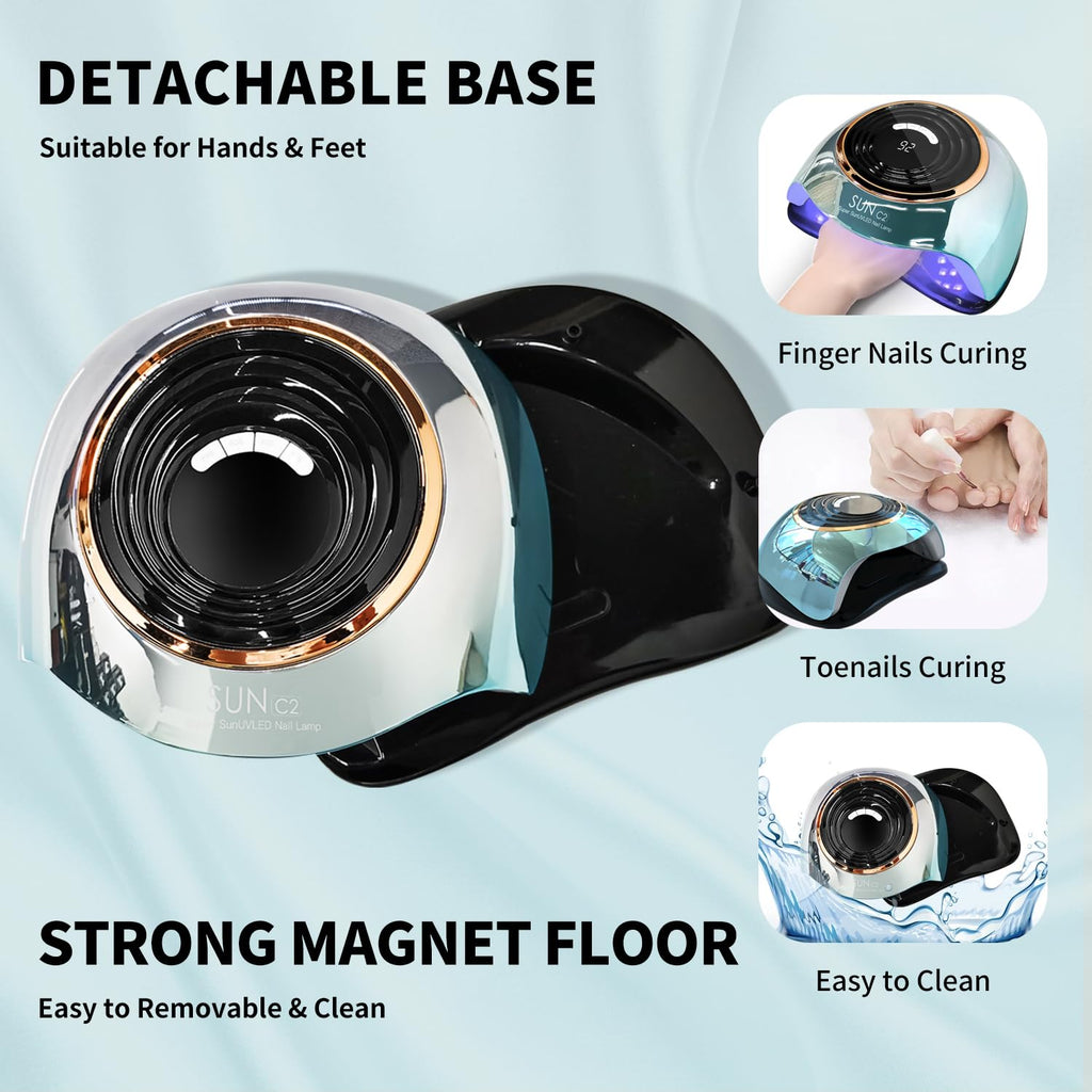 Nail Technician Desk Table Lamp for Manicure 288W Gel Curing Nail Dryer with 63 LED Beads