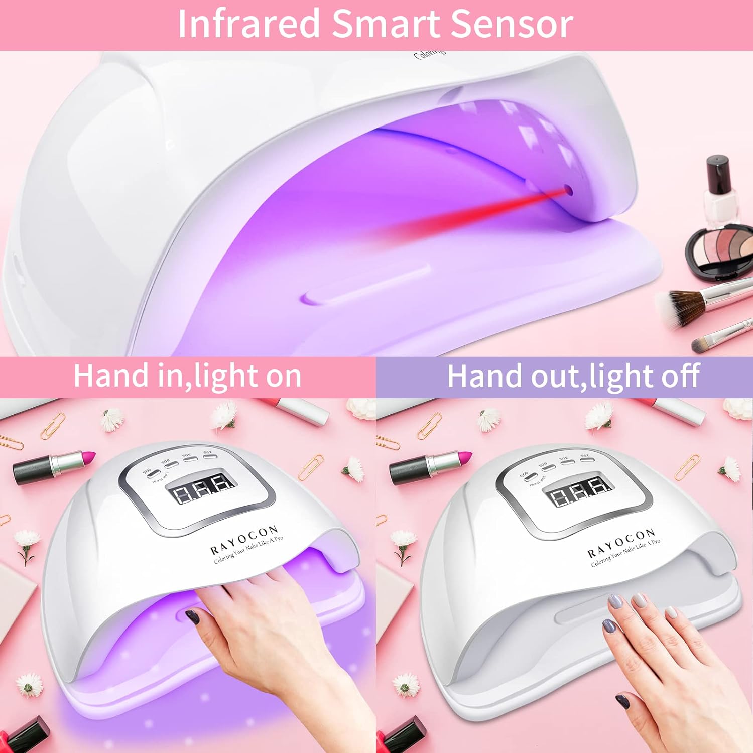 UV Gel Light Machine Nail Dryer for Nails 120W Nail Gel Polish Dryer for Nail Art Design Quick Nail Dryer Fast Curing