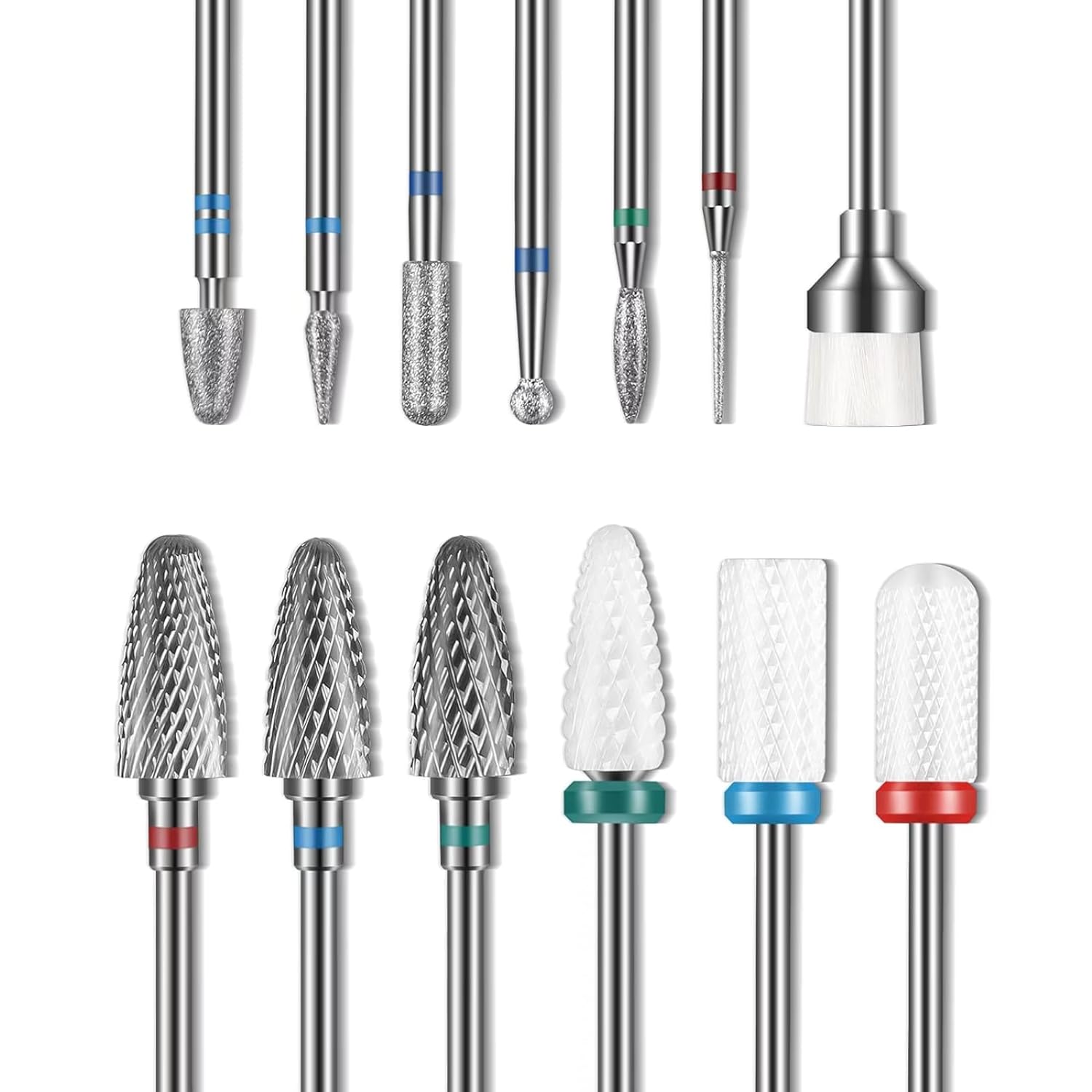 Electronic File For Nails 13PC Bits Set, Drill Bits for Nails, Safety Nail Drill Bits for Women Nails Tools