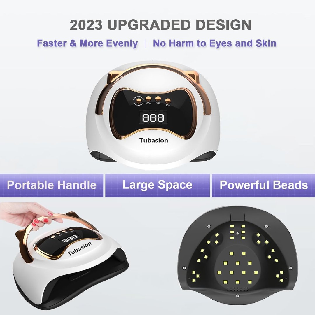 120W Fast Curing Gel Manicure Light for Nails with 4 Timer LCD Display UV LED Light for Nails