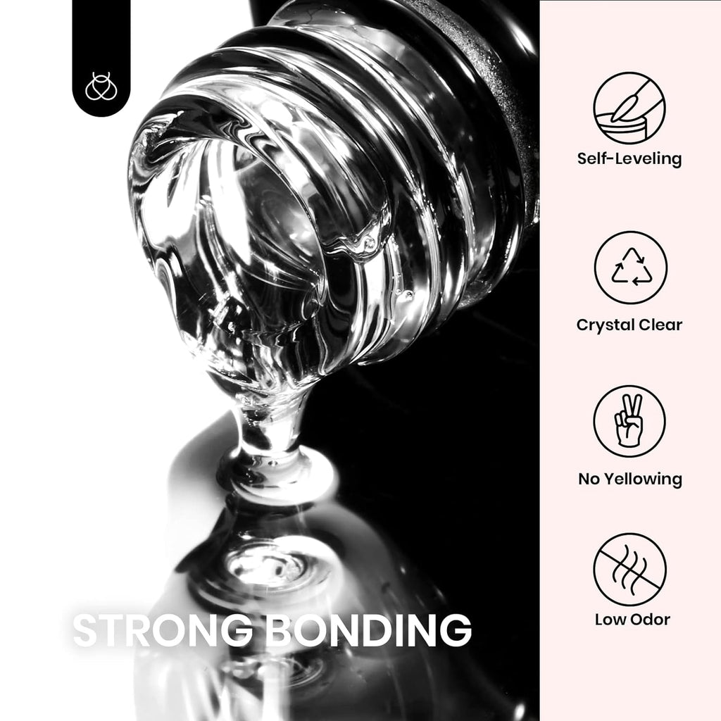 Best Professional Nail Glue For Acrylic Nails 5 In 1, Best Uv Gel Nail Glue for Nails Builder Extension, Solid Nail Gel Glue for Nail Tips