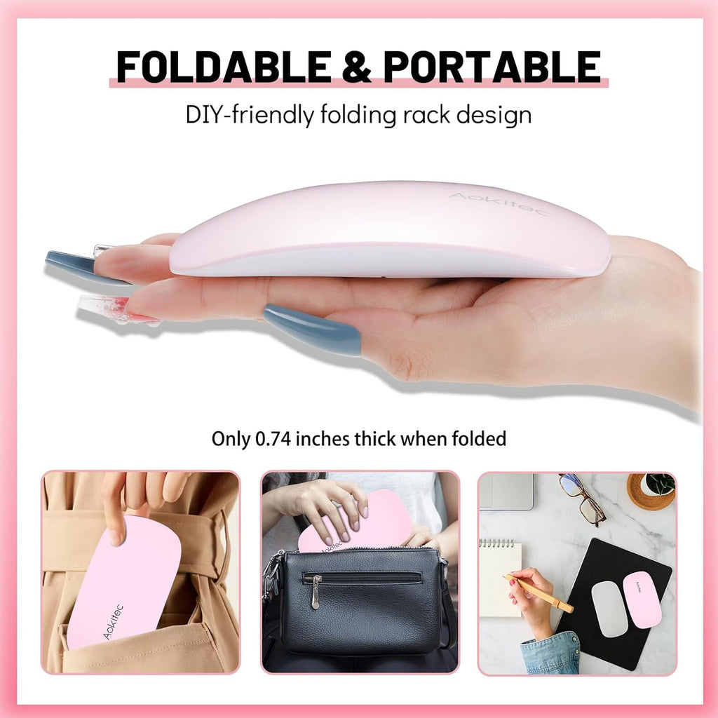 UV Light Lamp for Nails UV Fingernail Light for UV Gel Polish Nail Glue with USB Cable for Curing