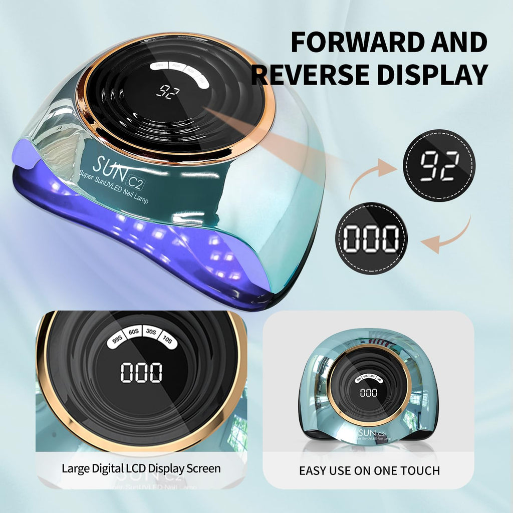 Nail Technician Desk Table Lamp for Manicure 288W Gel Curing Nail Dryer with 63 LED Beads