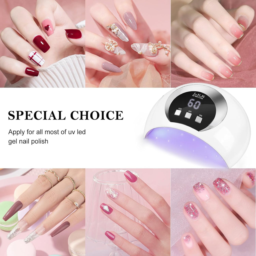 54W UV LED Gel Manicure with Automatic Sensor, Gel Nails Ultraviolet Light with 3 Timers