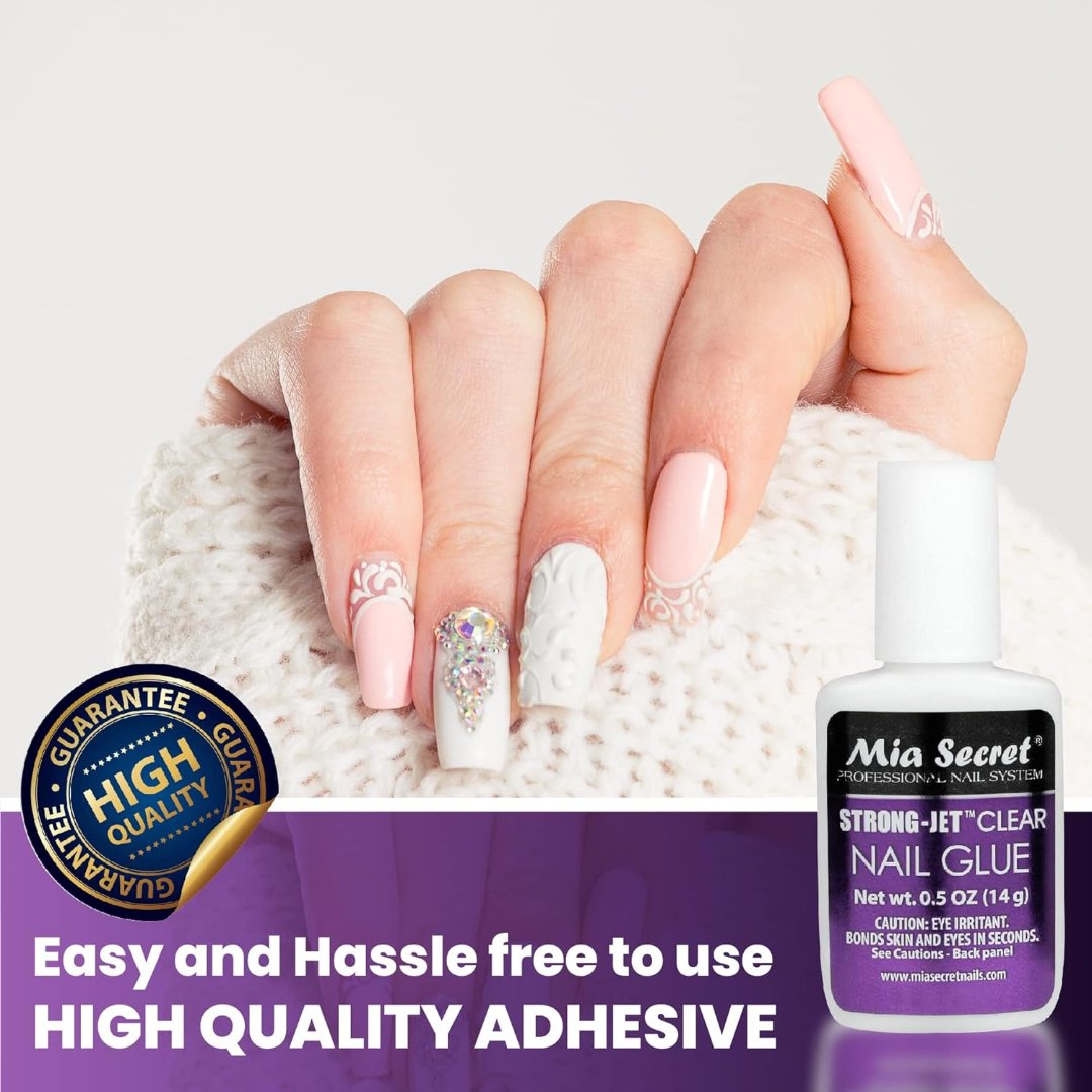 Best Acrylic Nail Glue Ideal to adhere Crystals Over Any Acrylic 14g
