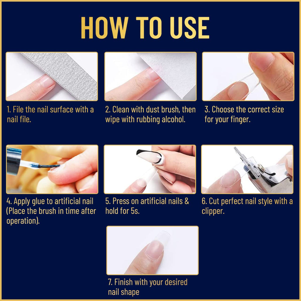 Gel Curing Glue for Long Lasting Nails, Gel Polish Nail Glue for False Nails, Professional Nail Glue for Acrylic Nails