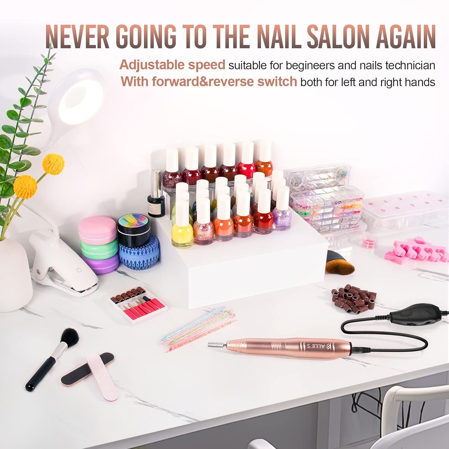 Professional Nail Drill Bits 20000RPM, Best Nail Drill Machine for Acrylic Nails,Best Electric Nail Drill